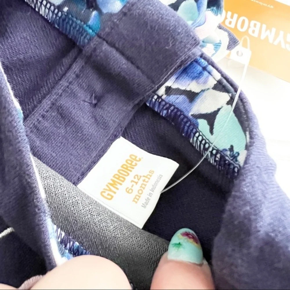 Gymboree 6-12 Months Navy Butterfly Long Sleeve Tee